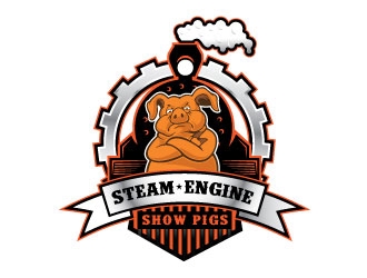Steam-Engine Show Pigs logo design by Conception