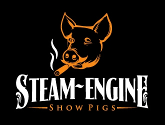 Steam-Engine Show Pigs logo design by AamirKhan