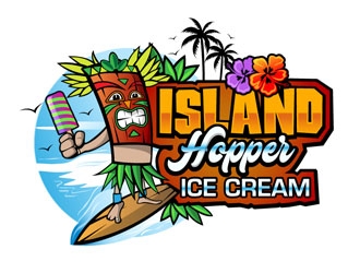 Island Hopper Ice Cream logo design by frontrunner