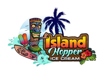 Island Hopper Ice Cream logo design by LogoInvent