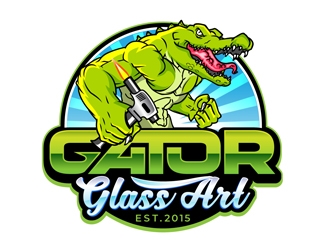 Gator Glass Art logo design by DreamLogoDesign