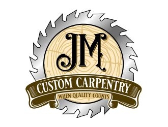 JM Custom Carpentry logo design by b3no