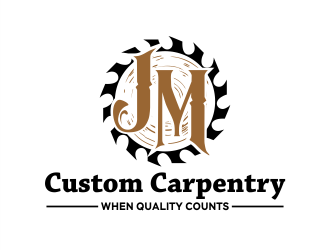 JM Custom Carpentry logo design by Gwerth