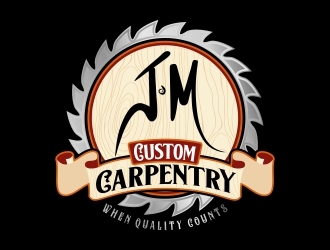 JM Custom Carpentry logo design by Shabbir