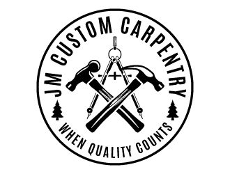 JM Custom Carpentry logo design by LogOExperT