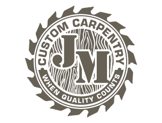 JM Custom Carpentry logo design by LogOExperT