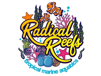 Radical Reefs  logo design by dasigns