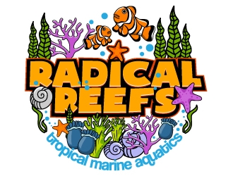 Radical Reefs  logo design by dasigns