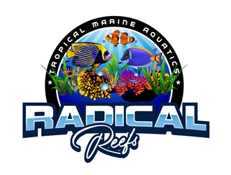 Radical Reefs  logo design by DreamLogoDesign