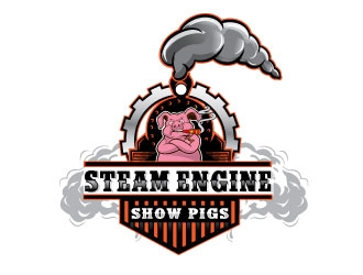 Steam-Engine Show Pigs logo design by Conception