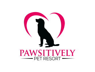 pawsitively pet resort logo design by qqdesigns