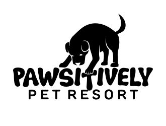 pawsitively pet resort logo design by b3no