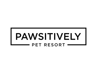 pawsitively pet resort logo design by p0peye