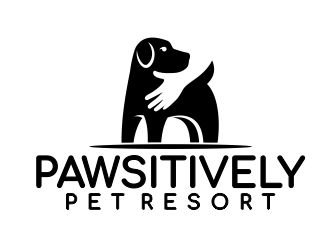 pawsitively pet resort logo design by b3no
