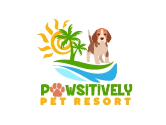 pawsitively pet resort logo design by AamirKhan