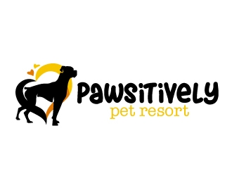 pawsitively pet resort logo design by dasigns