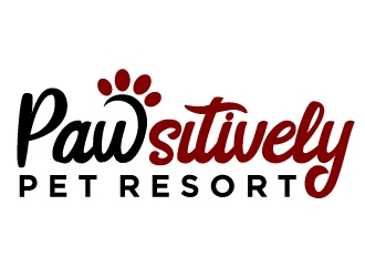 pawsitively pet resort logo design by MonkDesign