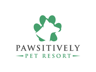pawsitively pet resort logo design by akilis13