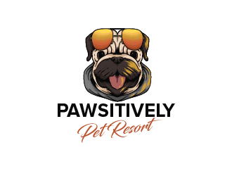 pawsitively pet resort logo design by czars