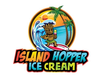 Island Hopper Ice Cream logo design by Conception
