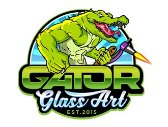 Gator Glass Art logo design by DreamLogoDesign