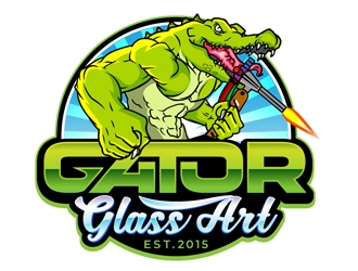 Gator Glass Art logo design by DreamLogoDesign