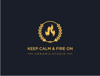 Keep Calm & Fire On Ceramic Studio logo design by Susanti