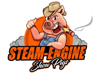 Steam-Engine Show Pigs logo design by Suvendu