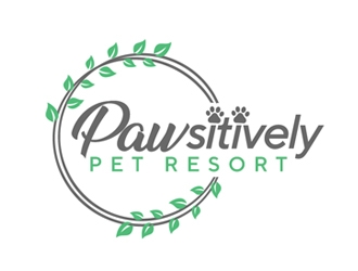 pawsitively pet resort logo design by Roma