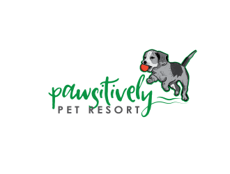 pawsitively pet resort logo design by Tanya_R