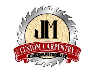 JM Custom Carpentry logo design by b3no