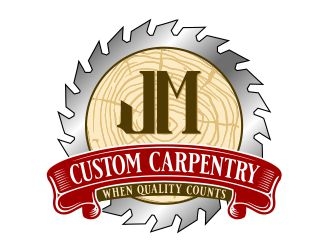 JM Custom Carpentry logo design by b3no