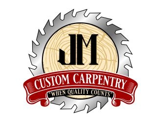 JM Custom Carpentry logo design by b3no