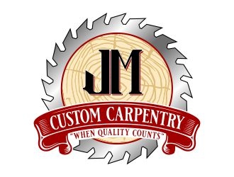 JM Custom Carpentry logo design by b3no