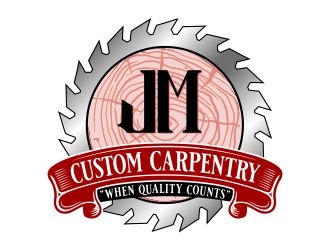 JM Custom Carpentry logo design by b3no