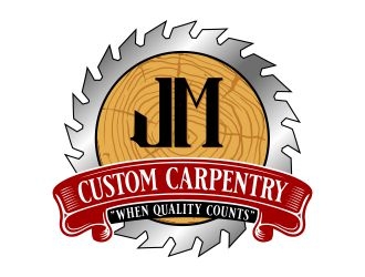 JM Custom Carpentry logo design by b3no