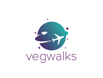vegwalks (can also be veg walks) logo design by czars