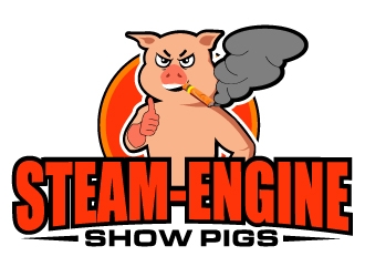 Steam-Engine Show Pigs logo design by AamirKhan