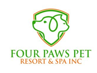 Four Paws Pet Resort & Spa Inc. logo design by b3no