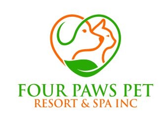 Four Paws Pet Resort & Spa Inc. logo design by b3no