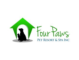 Four Paws Pet Resort & Spa Inc. logo design by Girly