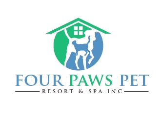 Four Paws Pet Resort & Spa Inc. logo design by shravya