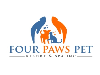 Four Paws Pet Resort & Spa Inc. logo design by shravya