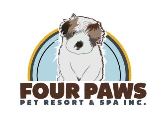 Four Paws Pet Resort & Spa Inc. logo design by AamirKhan