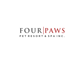 Four Paws Pet Resort & Spa Inc. logo design by bricton