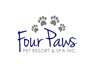 Four Paws Pet Resort & Spa Inc. logo design by haze