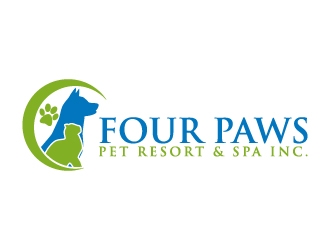 Four Paws Pet Resort & Spa Inc. logo design by karjen