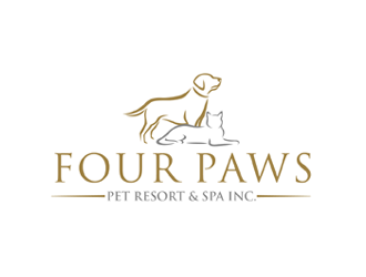 Four Paws Pet Resort & Spa Inc. logo design by ingepro