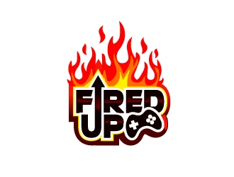 Fired Up! Gamer logo design by Foxcody