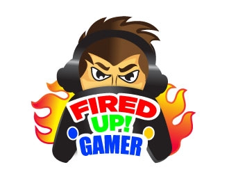 Fired Up! Gamer logo design by KreativeLogos